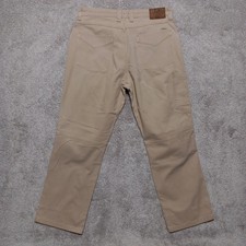 Pantaloni cargo Mountain Khakis 35x30 Camber 107 doppio ginocchio tela marrone abbigliamento da lavoro