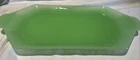 VINTAGE JADEITE GREEN TRAY WITH BEADED EDGES-BEAUTIFUL!  16 INCHES By 8 INCHES