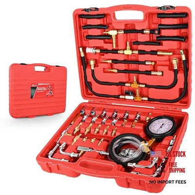 #ad #ad Fuel Injection Pressure Tester Kit 0 140 PSI Fuel Pressure Master A $88.45
