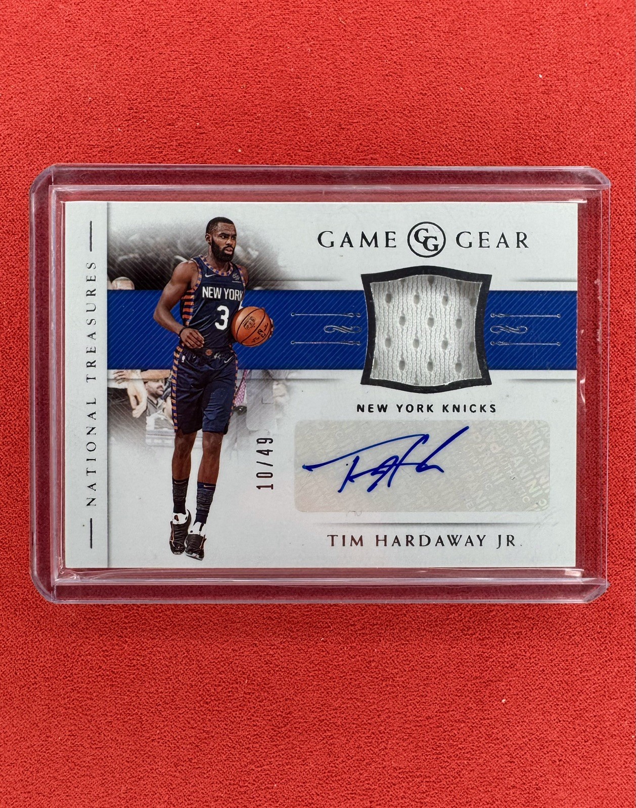 2018-19 Panini National Treasures - Tim Hardaway Jr. Game Gear - Patch Auto /49