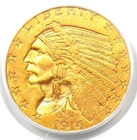 1914 Indian Gold Quarter Eagle $2.50 Coin - Certified PCGS MS62 - $2,000 Value!