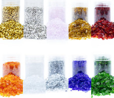 Crushed Glass Set of 10,Broken Glass Stones,3-6Mm Multicolor-C  Shattered Gla