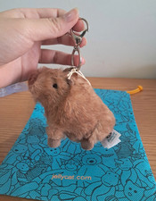Jellycat Clyde Capybara Plush Bag Charm Keychain Cute Soft Toy Accessory - NWT