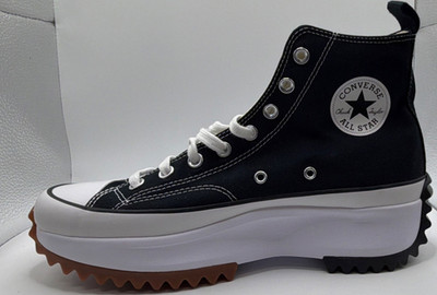 Converse Run Star Black High Top Lace Up Athletic Sneakers 166800C