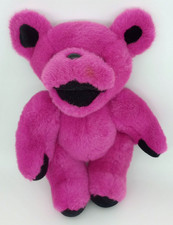 Vintage Steven Smith Grateful Dead 12" Bear Fuchsia Pink Jointed Plush NO COLLAR