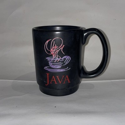 Rare Vintage Sun Microsystems Java Coffee Mug Black without Rubber Grip Base