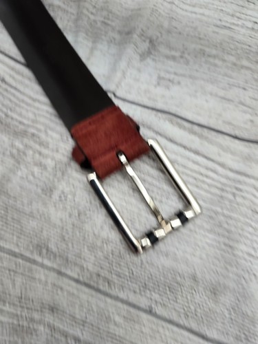 ceinture homme ermenegildo zegna cuir daim rouge taille 36/95 - Photo 3/9