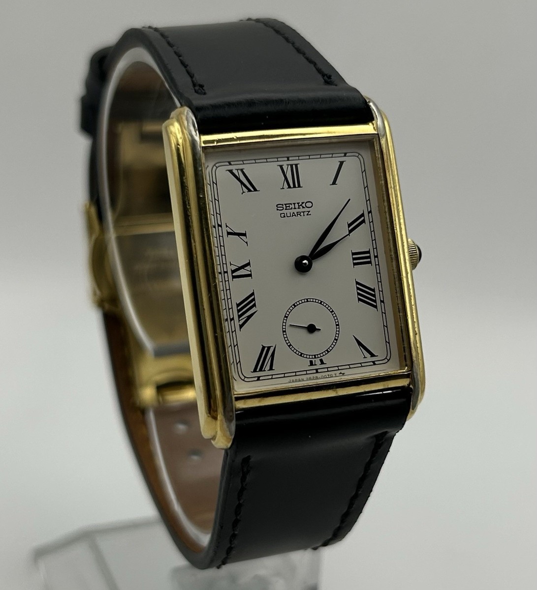 Vintage Seiko 2628-5019 Rectangular Tank Style Dress Watch - New