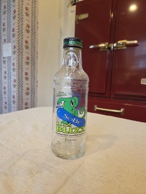 2000s SoBe | Glass Bottle (LIZ BLIZZ | Snowboard Lizard | NO FLAVOR) Y2K Empty