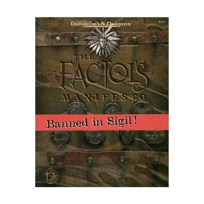 TSR Planescape Factol's Manifesto, The Softcover Fair+