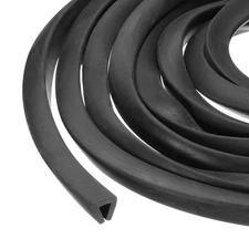 13.1ft U Rubber Edge Trim Fit for 5mm Edge, 12 mm x 12 mm Black
