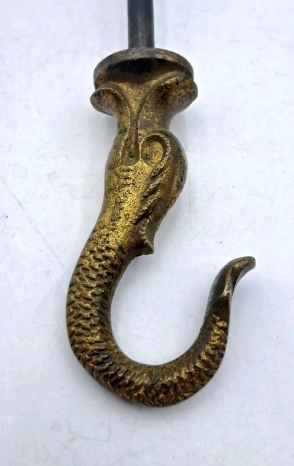 Антикварный/винтажный потолочный крюк подвесной светильник крючок из рыбы железная клетка для птиц оборудование - Изображение 2 из 4