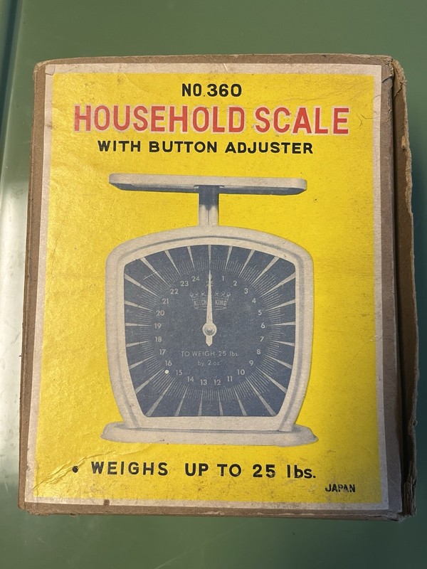 Vintage No. 360 Household Scale With Button Adjuster In Original Box