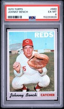 1970 Topps #660 / Johnny Bench / PSA 6 EX-MINT / TOUGH CARD!!! /