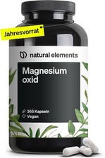 natural elements Magnesium - 365 Kapseln (Jah...