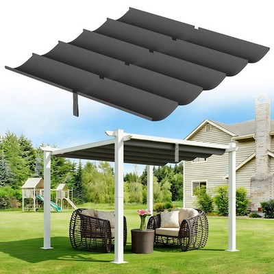 Pavillon Ersatzdach Gartenpavillon Dachplane Beige/Grau Wasserdicht UV-Schutz