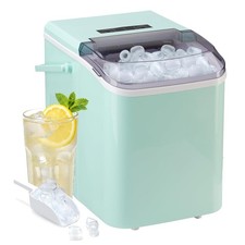 Green Countertop Ice Maker w/ Self-Clean Scoop Basket