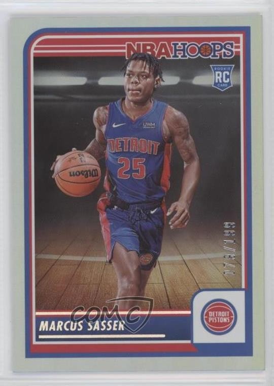 2023-24 Panini NBA Hoops Rookies Silver 79/199 Marcus Sasser #260 Rookie RC in5