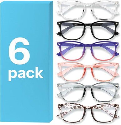 6 Pack Blue Light Blocking Glasses for Women Men   Stylish Computer & Gaming Gla