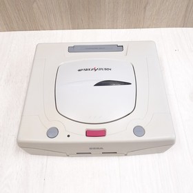 SEGA SATURN CONSOLE with 2 Virtua Gun 2 Controllers & 5 Games Japan White NTSC-J