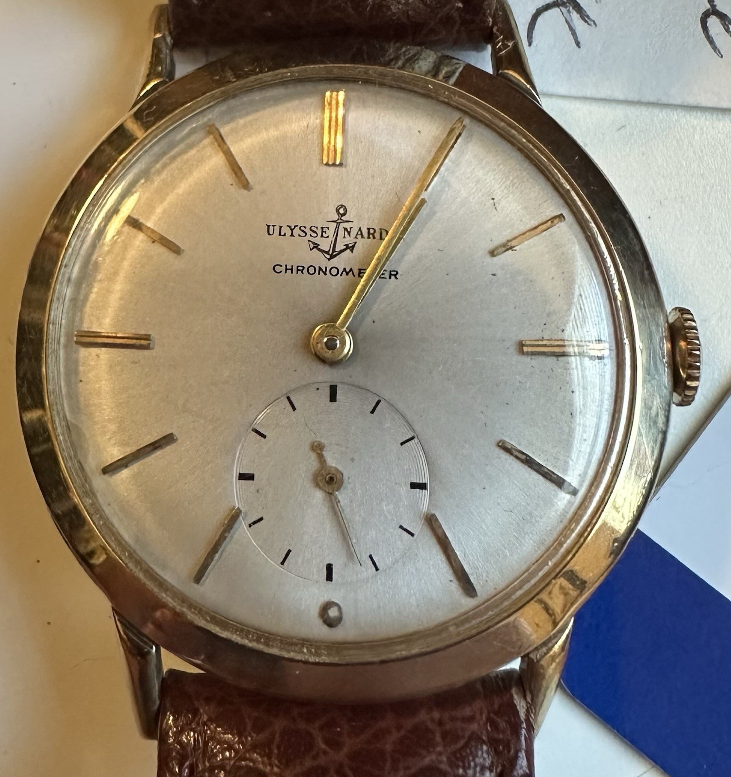 Ulysse Nardin 1950’s Automatic Chronometer 10k Go… - image 1