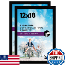 Americanflat 12x18 Poster Frame, Set of 2, Shatter-Resistant Glass