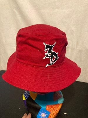 Zebrahead Red Bucket Hat Vintage Y2K Punk Rock Band Merch Embroidered Hands Logo