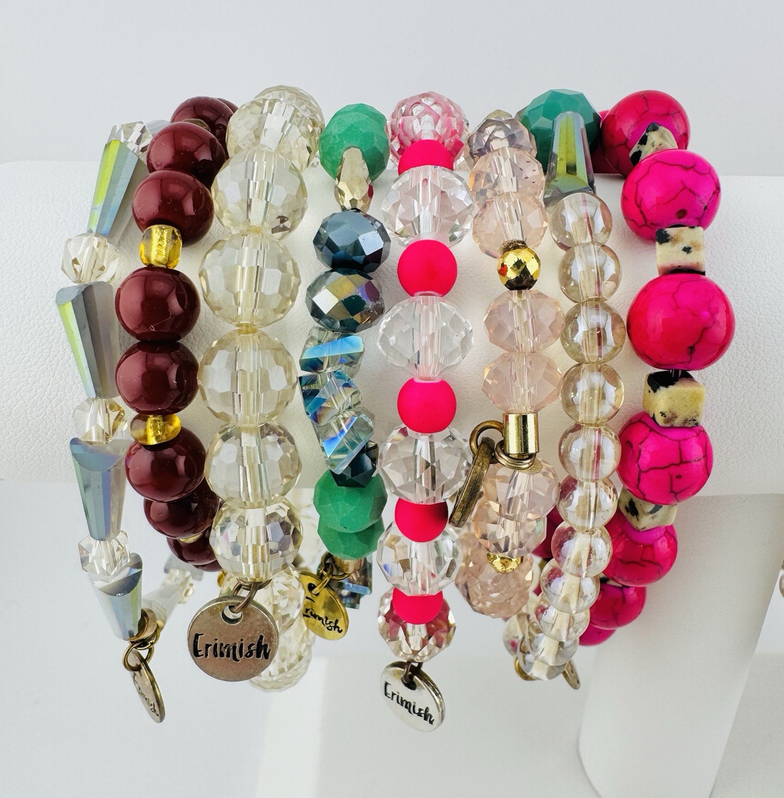 Erimish Stackable Stretch Bracelets Lot 16 Beaded… - image 4