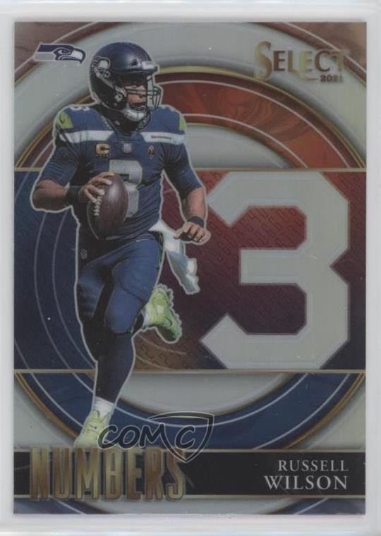 2021 Panini Select Select Numbers Silver Prizm Russell Wilson #SN-8 0jk3