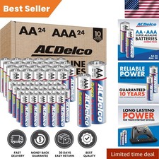 Acdelco AA and AAA 48-Count Combo Pack Super Alkaline Batteries, 24-Count Each,