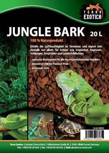 Jungle Bark Terra Exotica Pinienrinde Bodengrund 20L Tropenterrarium Einstreu