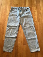 Vintage 90s Levi  s 550 Orange Tab 42x32 USA Tapered Leg Denim Jeans Mens