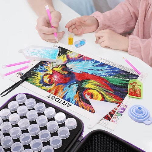 Portable Diamond Painting Storage Boxes - 60 Slots with Tools & Accessories - Picture 8 of 13