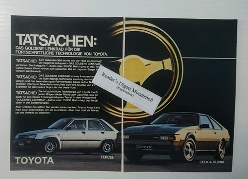 # Werbeanzeige/advertisement A5: Toyota - Das Goldene Lenkrad 1983 (13101692)