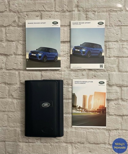 2018 Land Rover RANGE ROVER SPORT Owners Manual (HSE SPORT, SE, SVR, AUTOBIOG)