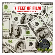 Hydrographic film Jumbo $100 Bills hydro dipping 7' x 20" hydro dip