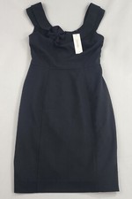 Calvin Klein dress womens sz 6 black sleeveless zip stretch CDALF9782 $134