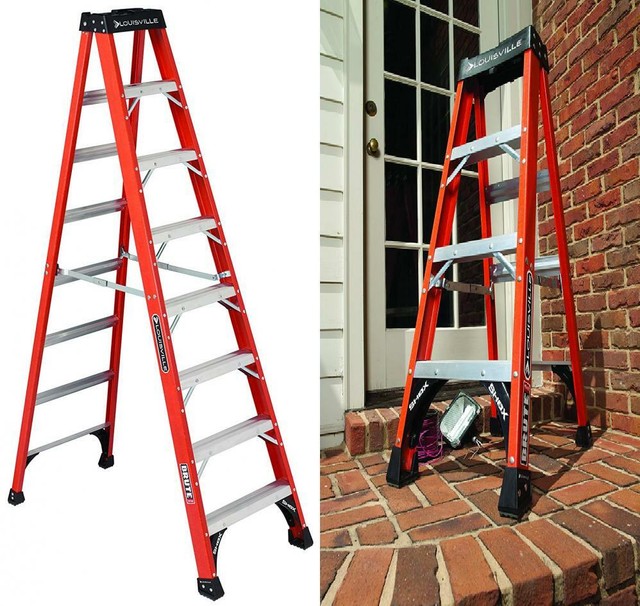 Louisville Davidson Ladders 8 FT Fiberglass IAA Step Ladder FS1408HD