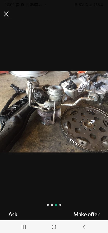 发动机 F06 至 F13 涡轮机套装一对原始设备制造商宝马 4.4L X 潜水器 AWD — 第 2/4 张图片