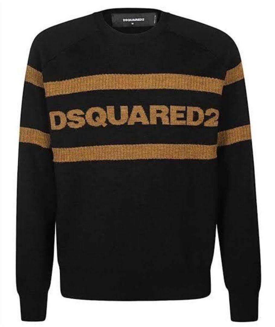 DSQUARED2 DSQUARED knit sweater front logo M size | eBay