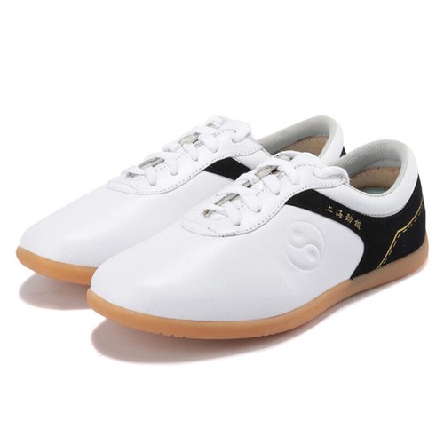 Leather Martial Arts Shoes Professional Wushu Kung Fu Tai Chi Trainers Sneakers - Picture 4 of 14