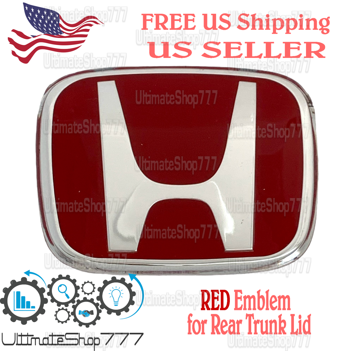 Honda Fit 2006 2007 2008 Red Rear Emblem Trunk Badge Racing Type