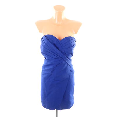 Esprit bandeau evening dress wrap effect chiffon royal blue size 40 