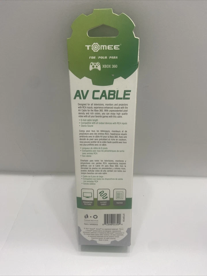 New HD TV Component Composite Audio Video AV Cable Cord for Microsoft Xbox 360 - Image 2 of 2