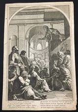 Francois Chauveau Engraving After Le Vie De St. Bruno Sueur Plate 1 Judge 1660