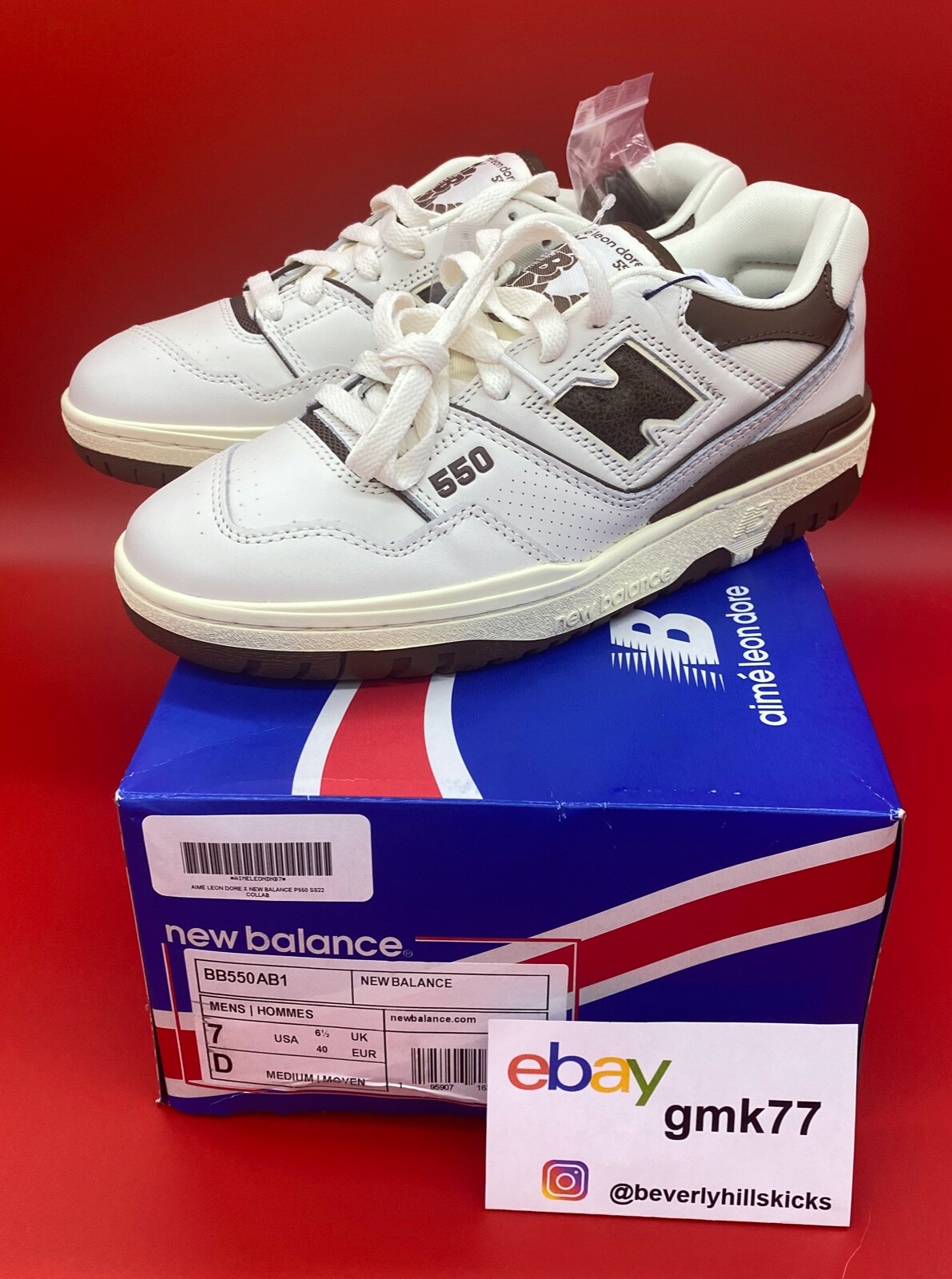 Aime Leon Dore ALD New Balance P550 Basketball Oxfords Brown Size