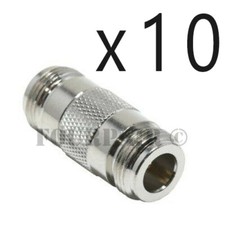 10 Pack N-Type Double Female Jack Coupler RF Antenna Adapter Barrel Connector