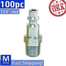 100pc Foster 10-3 Heavy-Duty 1/4" Industrial Plugs M Style Air Hose Fittings USA