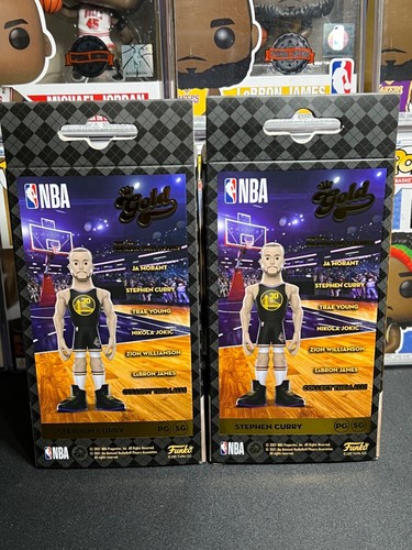 GSW STEPHEN CURRY 5" FUNKO VINYL GOLD CITY EDITION FIGURES COMMON & CHASE BUNDLE - Picture 3 of 9