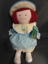Eden Madeline Plush Stuffed Rag Doll 1990 Orig Tags 18"